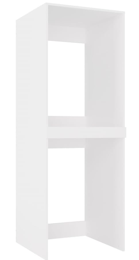 BDW - Armadietto per lavatrice e asciugatrice Pola Twin, 180 x 64 x 64 cm, mobile alto per bagno, mobili da bagno, asciugatrice, bianco
