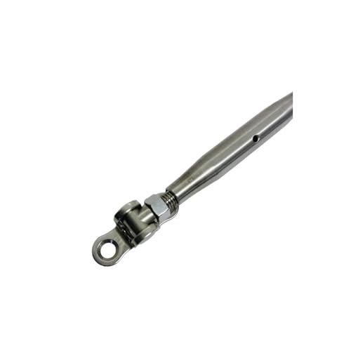 Tensor Deck Toggle y Swage Stud de 1/4" para cable de 1/8" de acero inoxidable T316 miniatura 6