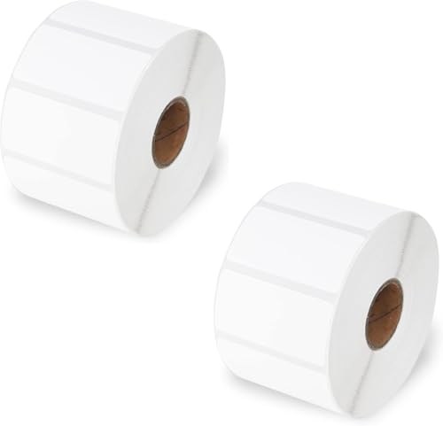 Image of BlackDreams 50x25 Chromo Barcode Label Sticker - 2 x 1 inches - 50mm x 25mm - 1500 Labels Per Roll - Self Adhesive Sticker for Printing Labeling (Ribbon Required) (Pack of 2 ROLL (3000 Labels))