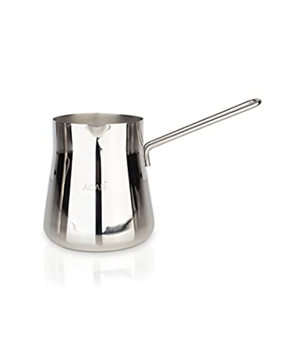ACAR Orbit Stainless Steel Turkish Coffee Pot - 4Cup, Silver By ACAR HOME TURKEY
