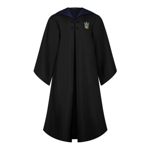 Harry Potter Adult Ravenclaw Robe Official Hogwarts House Costume with Embroidered Crest Blue Lining & Wand Pocket M/L