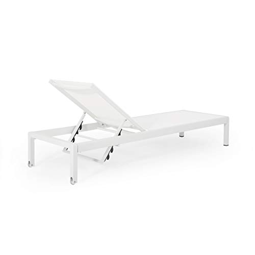 Christopher Knight Home Cynthia Outdoor Chaise Lounge (Set Of 2), White,1 Count(Pack Of 2) #TOP4