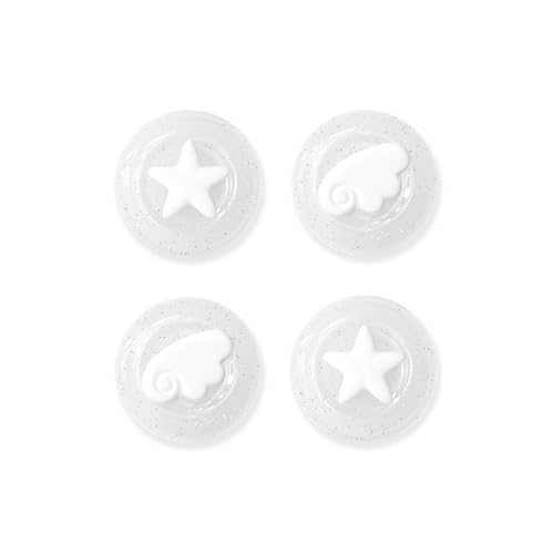 Image of GeekShare 4PCS Silicone Joystick Thumb Grip Caps, Transparent Joystick Cover Compatible with Switch /OLED /Switch Lite - Soap Bubble
