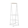 Brabantia Linn Clothes Rack Multi Functional Space Saver Adjustable Shelves Wardrobe Hanging Drying Rack Freestanding Stable White Small