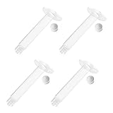 Utoolmart グルーシリンジ ディスペンサーのシリンジ 接着剤シリンジ ディスペンサー 注入器 ディスペンサー専用シリンジ 3cc 透明 4個入り ゴムストッパー付き シリンジ 産業用 プラスチック製 工業用接着剤ディスペンスシリンジ バレルチューブ
