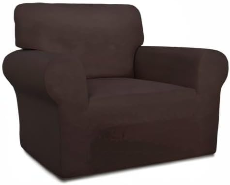 Miniatura 8 de PureFit - Funda de licra súper elástica para sofá y silla, cubierta protectora suave antideslizante, lavable, con espuma y base elástica para niños,