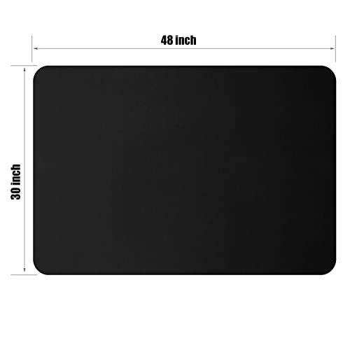 Kuyal Pvc Chair Mat For Hardwood Floor 30 X 48 Inches Rectangle Floor Mats Wood/Tile Protection Mat For Office & Home, Black #TOP6