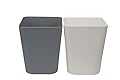 Feiupe 1.6 Gallon Small Trash Can Wastebasket for Kitchen Office Bathroom,Pack of 2(White+Gray)