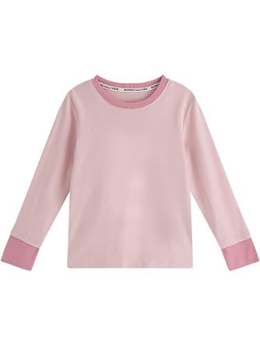 Image of 2026 Premium Girls Long Sleeve T-Shirt, Two-Tone Crew Neck Top with Contrast Cuffs