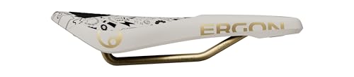 Selle VTT Ergon SM Downhill Comp Vali Holl Edition blanc et doré
