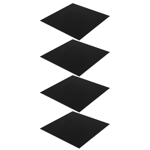 Placa acrílica negra de 20x20 cm para grabado láser y manualidades KICHOUSE pack de 4