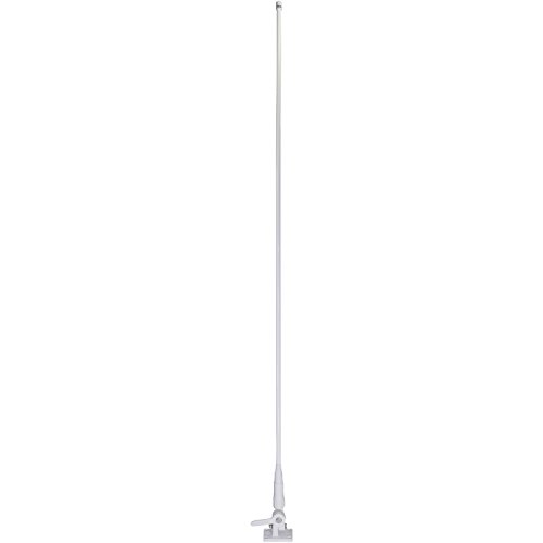 TRAM(R) Gain Marine Antenna with Cable Built-in to Ratchet Mount 1616 5 ft VHF 3 Dbd, Silver