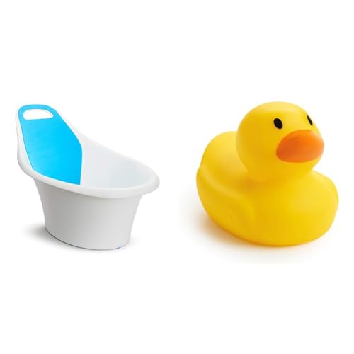 Image of Munchkin® Sit & SoakTM 0-12 Months 25 x 16.25 x 15 Inch Baby Bath Tub and White Hot® Safety Bath Ducky Toy Bundle
