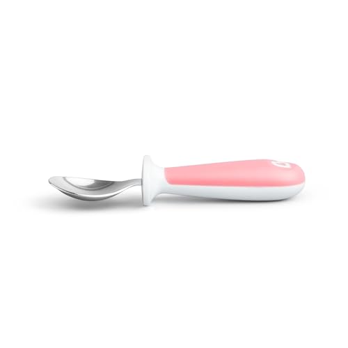 Image of Munchkin Raise Toddler Fork & Spoon Set for Mealtime, BPA Free, Pink | 12+ Months | Includes 1 Forks & 1 Spoons | Self-Feeding Essentials