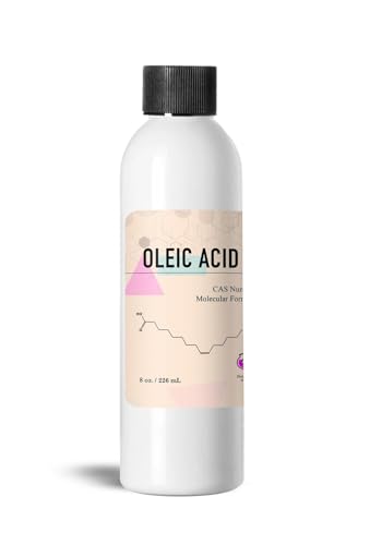 Pure Oleic Acid Cosmetic Grade - 8 Oz / 226 g - Organic Oleic Acid - Emulsifying Agent for Hair Care Products - Skin Care & Cosmetic Formulations & Soap Making - Lab Chemicals by Talsen Chemicals