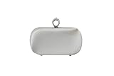 Tragegurt Anna Cecere Satin Clutch mit Ringverschluss Schmuck und Metallträger AC 5265