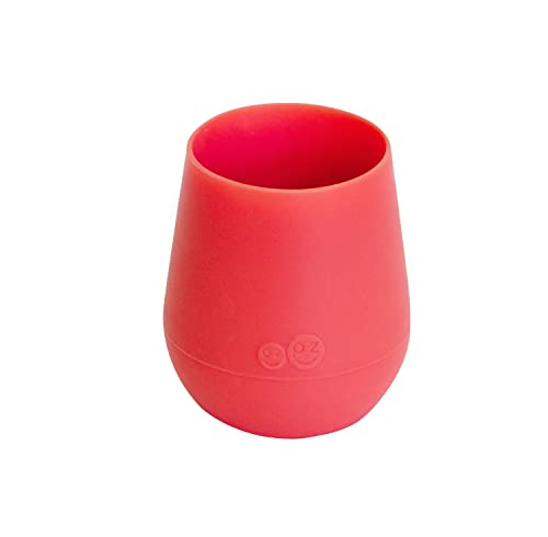 Image of ezpz Tiny Cup (Coral) - 100% Silicone Training Cup for Infants - Designed by a Pediatric Feeding Specialist - 4 Months+