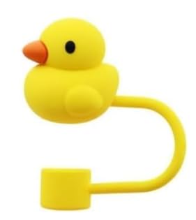 10mm Duck Straw Cap, Cute Silicone Covers for Stanley Cup, Dust-Proof Reusable Tips Lids, Drinking Dispensers - Yellow
