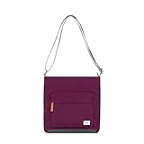 ROKA London Kennington - Bandolera sostenible de nailon reciclado, color borgoña real