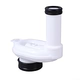 Urinal Siphon, PP Horizontales Abflussrohr DN40 DN50, geruchsdicht auslaufsicherer Ablauf für Wandmontage Boden stehend, Weiß