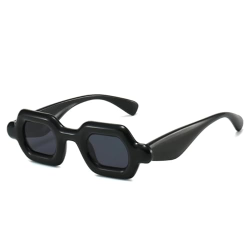 Lunettes de soleil punk vintage hommes femmes UV400 noir