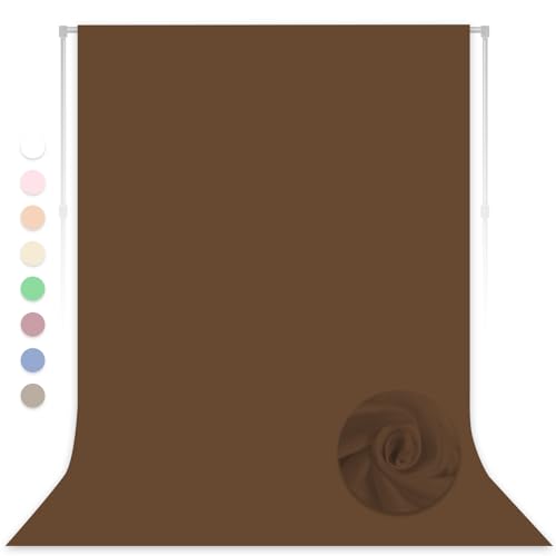 Dark Brown Backdrop for Photoshoot, Professional Photo Backdrop Background Curtain for Product Photography, Portraits, Wedding, Party, Live Streaming Video Recording 5X7 FT (Background Only)