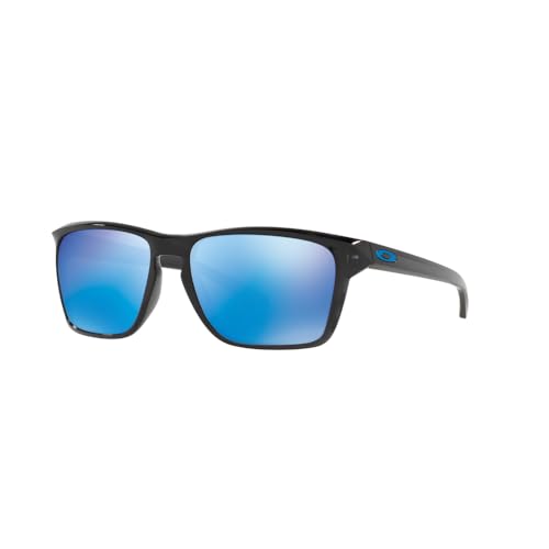 Oakley Mens OO9448 Sylas Rectangular Sunglasses, Black Ink/Sapphire Iridium, 57 mm