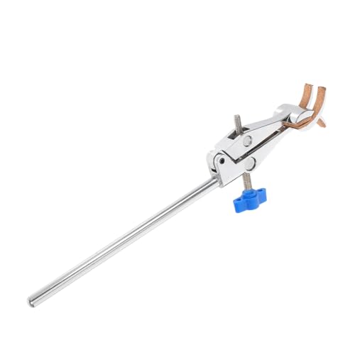 KICHOUSE 4 Adjustable Prong Lab Clamp with Cork Lined Iron Prongs for Securely Holding Various Flask Laboratory Equipment Versatile for Experiments