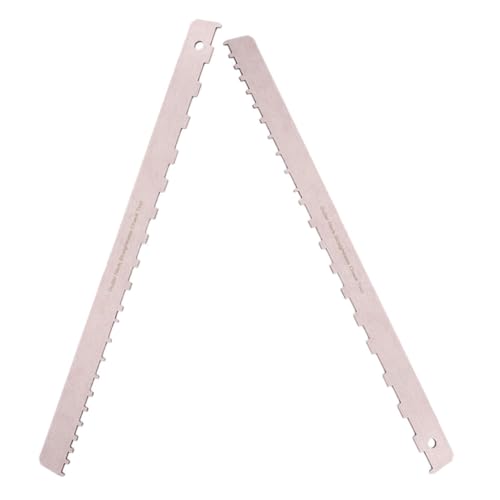 ibasenice 2個ギター用ネックノッチ付き直線定規 ステンレス製 精密計測ツー