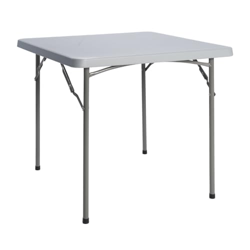 Solycarpa Mesa Cuadrada 87 x 87 Cm con Patas Plegables de Exterior, Jardín, Catering, Hostelería y...