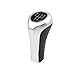 Viviance Pomo de cambio compatible con BMW 1 3 5 6 Serie E30 E32 E34 E36 E38 E39 E46 E53 E60 E61 E63 E81 E82 E83 E84 E87 E90 E91 E92 X1 X3 X5 - 5 velocidades Fibra blanca