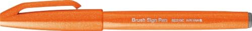 Pentel SES15C-F Faserschreiber mit Flexibler Pinsel-ähnlicher Spitze orange