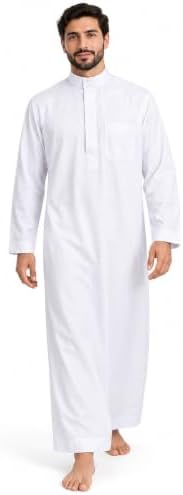 HOMELEX mens Muslim Clothes White Muslim Clothes