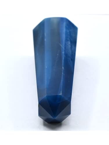 Image of Crystal Heaven Certified Blue Agate Crystal Tower Obelisk Point For Chakra, Healing And Balancing - Aaa Grade Original Certified Gemstone Agate For Reiki Meditation Yoga Spiritual (2-3 Inches)