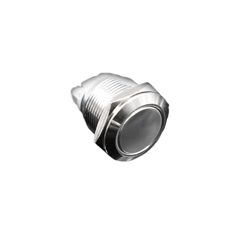 Bouton de sonnette 16mm plat en métal pour entrée et ordinateur