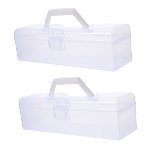 OSALADI 2 Pcs Art Tools Storage Box Durable Painting Tools Organizer with Smooth Surface for Calligraphy and Sundries Convenient and Sturdy Design for Artists