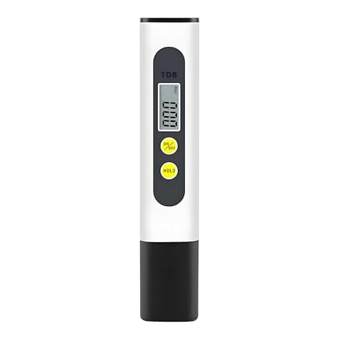 QNCIGER TDS Meter,Water Quality Tester, Digital Water Tester with 0-9990 PPM, Ideal Water Test Meter for Aquariums, Pools, Drinking Water ect (White) Cover