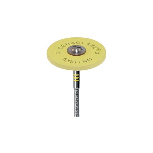 Axis Dental P30001 NTI CeraGlaze HP Porcelain Dental Polishers Square Edge Yellow