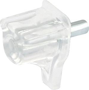 HARDWARE FOR YOU LTD PACK OF 50 SHELF SUPPORT PLUG TRANSPARENT FOR A 3MM HOLE BOOK CASE SHELF SUPPORT PINS PEG STUD STEEL