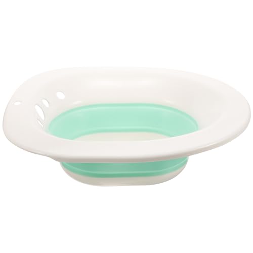 Artibetter Bidé Plegable Para Baño Con Diseño Compacto Uso Doméstico Para Mujeres Embarazadas y Mayores Lavabo De Cuidado Personal Para Asiento Estándar Blanco y Verde