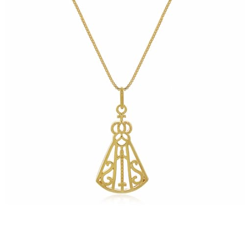 Colar Nossa Senhora Aparecida Semi Joia Banhado Ouro 18k