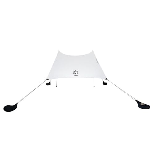 Image of Neso Grande Portable Beach Tent Sun Shelter - Lightweight Beach Shade Canopy - Easy Setup for Family Outings - Patented Reinforced Corners - UPF 50+ Sun Protection - 7ft Tall, 9 x 9ft - White