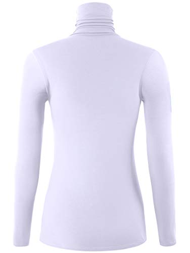 Image of AUHEGN Women's Long Sleeve Lightweight Turtleneck Top Pullover Casual Active Layer Tops Shirts