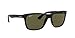 Ray-Ban Men's RB4181 Square Sunglasses, Black/Polarized Green, 57 mm