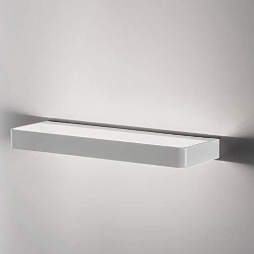 Ai Lati Stripe LD LED Wall Lamp Horizontal Applique for Indoor - Bianco Opaco, 14w LED - 38 cm