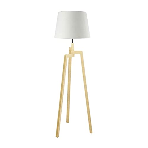 Lámparas de pie para sala de estar con patas de madera y luz acogedora