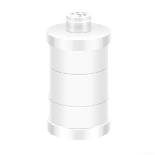Hosrivae Cartucho de filtro de ducha de algodón PP con carbón activado, elimina incrustaciones y metales pesados grifo y calentador de baño, purificación visible, blanco, 48x88mm (B)