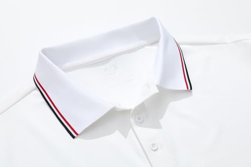 Men's Breathable Active Polo Shirts for Golf Quickly-Dry Performance Casual Wear Short Sleeve Tee4