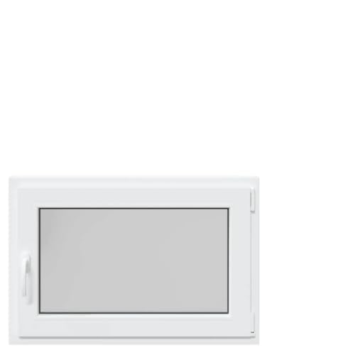 RISOR - Ventana para sótano (90 x 60 cm, inclinable, DIN derecha, blanco, PVC y cristal para una óptima protección de la luz y la privacidad)