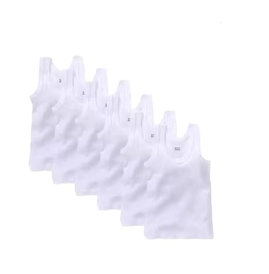 Soft Cotton Vests for Baby Boys Pack of 6 Sleeveless Inner Solid Comfortable Clothing for Kids-image-45